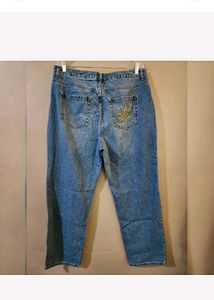 Embroidered Denim Jeans