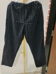 Black Pinstripe Trousers