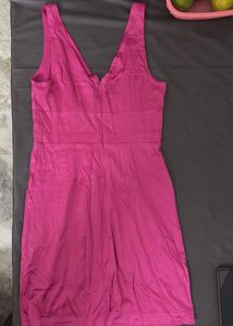 Pink V-Neck Dress