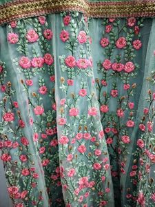 Ethnic Embroidery Gown With Plazo And Dupatta