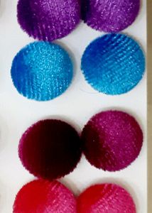 Designer Velvet Shining Work Stud Earr