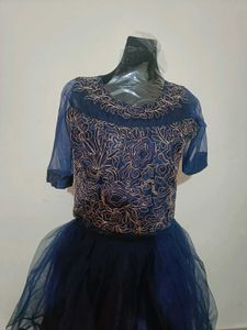 Elegant Blue Ethnic Gown