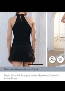 Chic Black Halter Mini Dress