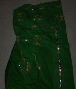 Green Embroidery Work Dupattas