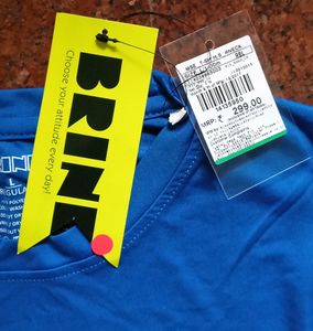 Brink Mens Large Size 100% Polyester Tshirt