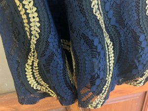 Elegant Blue Lace Dress