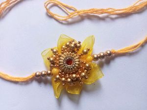 Handmade Rakhi for Brother and Bhabhi Combo Set