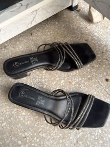 Black Embellished Flats