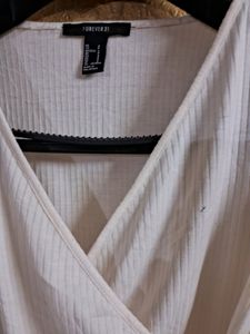 White Forever 21 Wrap Top