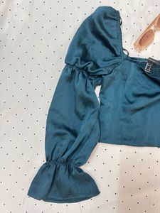 Teal Green crop top