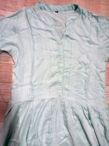 Blue Striped Maxi Dress