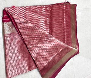 Red &amp; Gold Banarasi Silk Saree