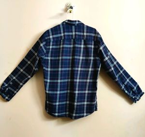 men&#39;s blue chekered shirt