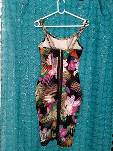 Tropical Print Bodycon Dress