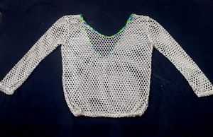 White Fishnet Top mesh crochet crop to