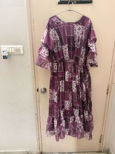 Purple Patchwork Maxi Dress