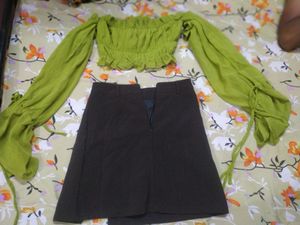 Off Shoulder Top With Skirt