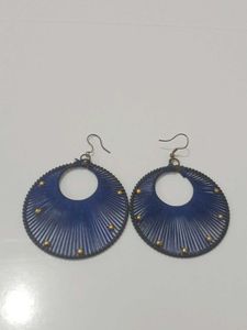 Blue Threaded Earrings