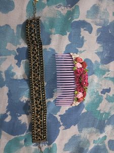 Neck Choker And Bun Clip