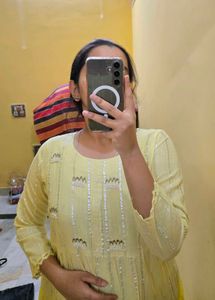 Yellow Embroidered Gown