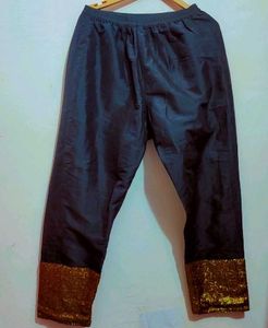 Black Plazo With Sequins Work Dupatta 30 Waist