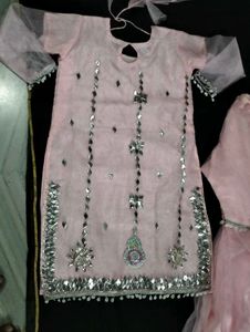 New Zari Work Garara Dress Inpoted Party Wear Dres