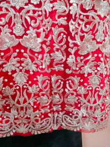 Red Pakistani Top Dupp