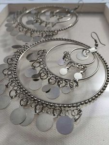 Statement  Oxidised Hoop Earrings