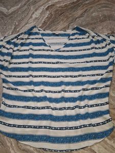 Striped V-Neck Blouse