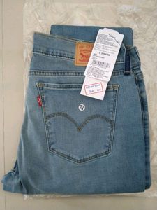 Levi's Brand New Sky Blue Women's Skinny Fit Stretch Bottom Zip Lock Pattern Jeans_32_KBSWJ35009