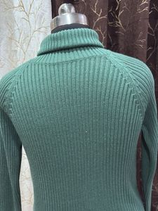 Sage Green Ribbed Turtleneck