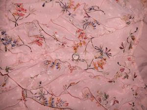 Pink Floral Chiffon Party Wear Top