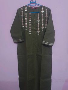 Elegant Olive Green Kurta