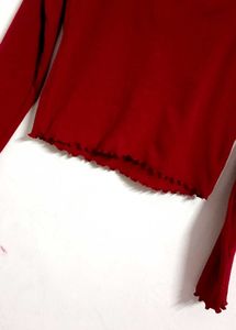 Red Long Sleeve Top