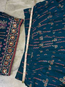 Teal Embellished Lehenga Choli Set
