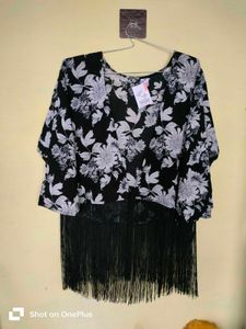 Floral Fringe Top