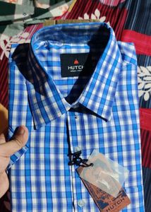 Blue Checked Casual Shirt