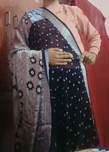 This Is a Very Beautiful Navy Blue Saree🫶🏻