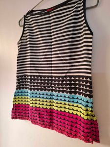 Pinteresty Striped Sleeveless Kurti
