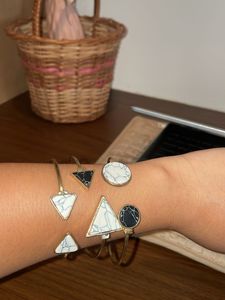 Geometric Stone Bangles