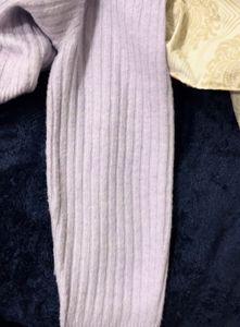 Lilac Ribbed Knit Cardigan