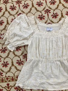 Vintage Off-shoulder Cottagecore Top