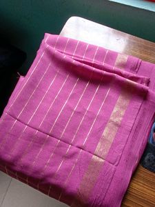 Rose &amp; Gold Striped Fabric
