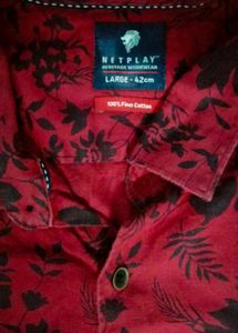 Red Full Hand Shirt 42 Size
