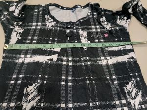 Black Color Frill Hand Top &amp; Kurti