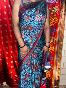 Beautiful pure smooth crepe saree