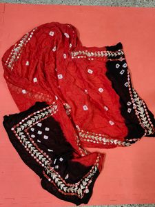 Red And Brown Dupatta