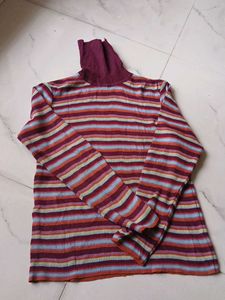 MULTICOLORED TURTLE NECK TOP