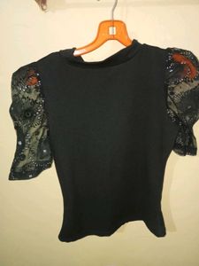 Black Embellished Top