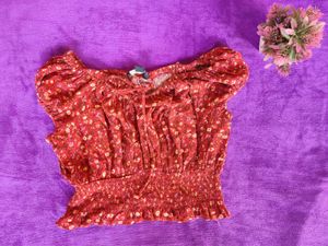 Floral Print Smocked Top